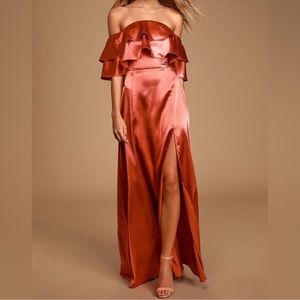 LULUS - Pure happiness satin gown